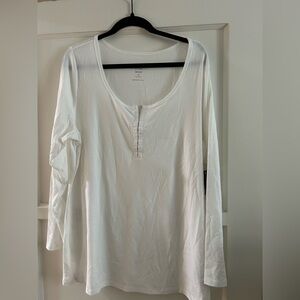 Torrid ribbed Henley, white, 3